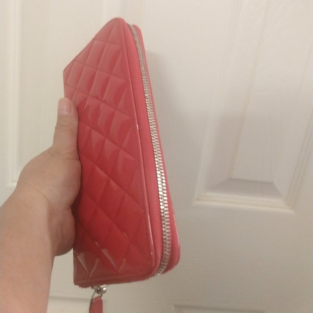 Chanel Patent Leather Large Zip Wallet - Picture 6 of 16